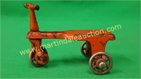 Vintage Cast-Iron Kilgore Tricycle/Bike - Orange