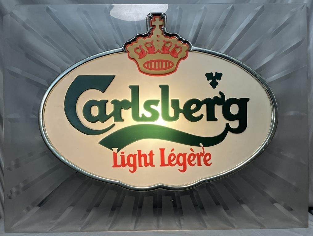 Vintage Carlsberg illuminated bar sign.