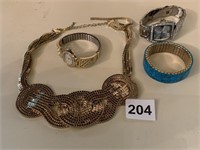 WATCHES AND NECKLACE