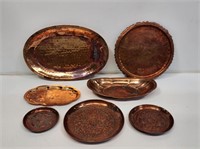 7 Decorative Copper Trays
