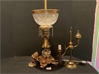 Vintage Hollywood Regency Lamp Missing Top