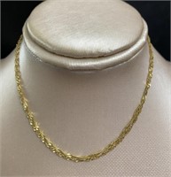 14kt Gold 18" Twist Chain Necklace