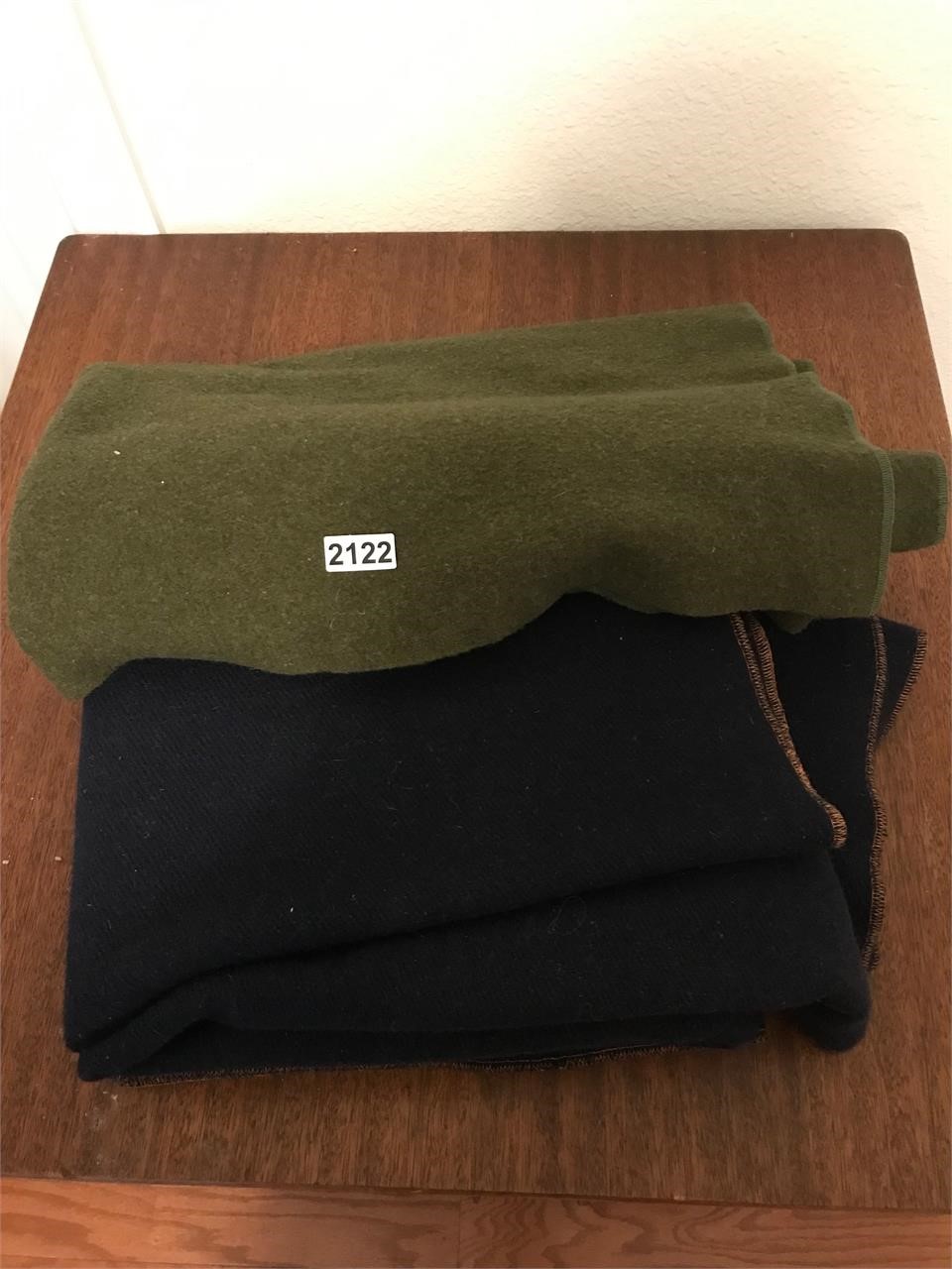 Wool blankets - one vintage army, one new