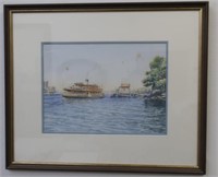 John Gunter 'Old Cremorne Wharf with Ferry"