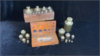 Vintage Brass Scale Weight Sets
