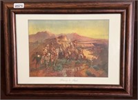 'Planning the Attack' by CM Russell Framed Print