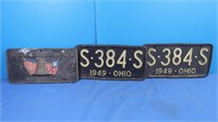 1949 Ohio License Plates (2), 1976 Bicentennial