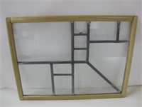14"x 18" Framed Leaded Glass Window Shown
