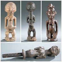 4 Congo style figures. 20th century.