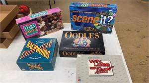 Lot of 5 Board Games, Scene it?, Oodles, Win Lose