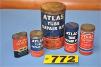 Vintage Atlas tube kits, each w/ "some" contents