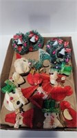 Lot of vintage Christmas decorations