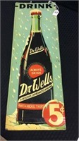 Tin Adv. Sign-Drink Dr. Wells 5 Cent (74)