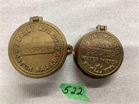 2 Brass Meter Covers