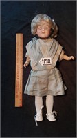 15" Vintage German A and M 4/Ox Bisque Doll