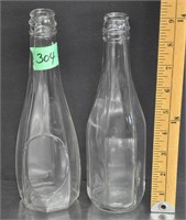 2 vintage ketchup bottles - info