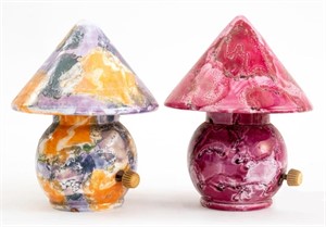 Bellova Gnome Style Glass Table Lamps, 2