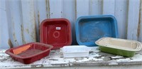 SET OF FIESTA COLORED CASSEROLE DISHES