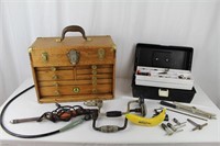 Wooden Union Steel NJ Toolbox with Tools