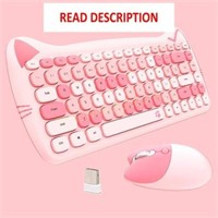 Cute Cat Wireless Keyboard & Mouse Combo
