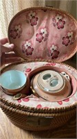 Oriental Tea Set in Basket