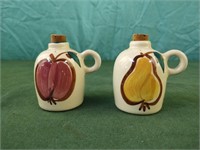 Puritan pottery jugs salt and pepper
