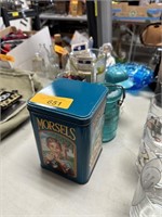 LOT OF MISC GLASS / TIN / MISC