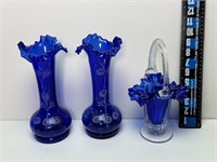 Cobalt Blue Vases (5)