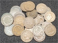 (25) Indian Head Cents Back to The 1880's