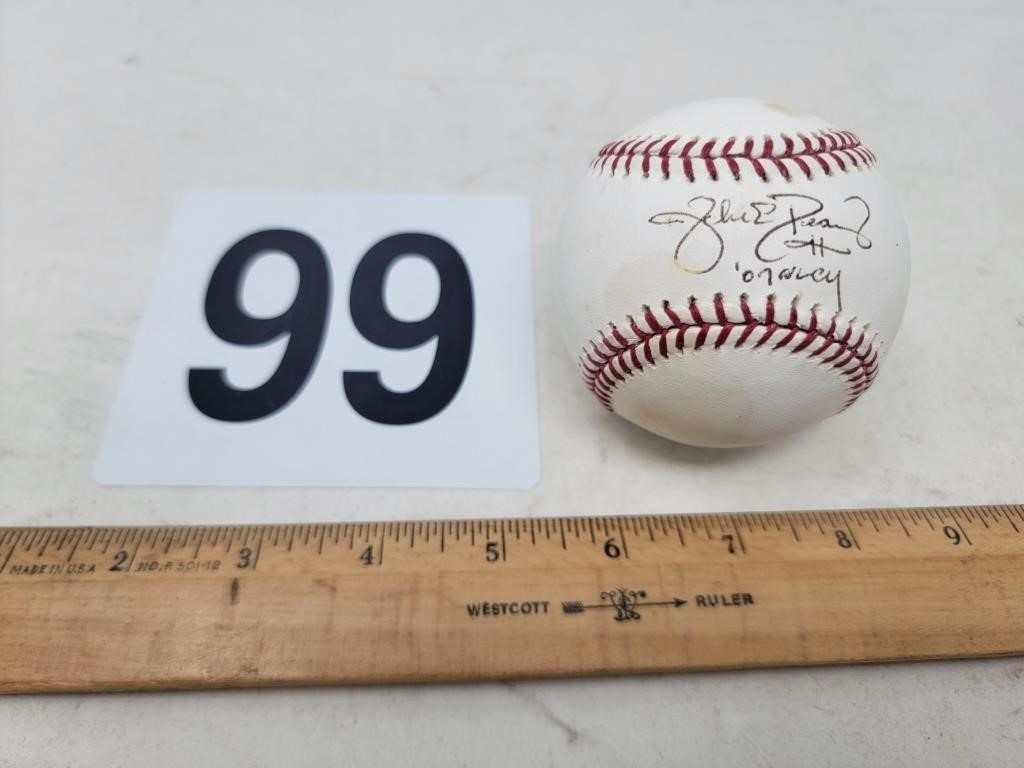 Jake Peavy autographed baseball