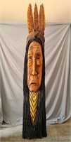 7' tall wooden Indian Head