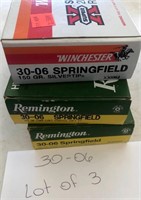 Lot of 30-06 Three Boxes Remington and Winchester