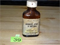 Vintage Aromatic Spirit of Amonia-Empty NO SHIP