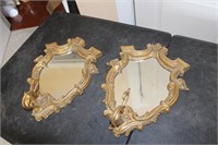 Pair of mirror decor