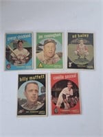 1958 Topps Baseball 5 Card Lot