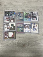 (10) Rookie Football Autographed Jersey Cards #1