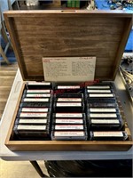 Cassette Tapes and Wooden Storage Box (living