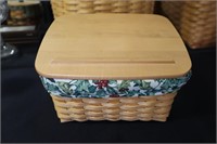 Longaberger card holder basket with liner and