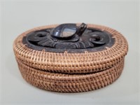 1930's Lombok Ondonesian Handwoven Oval Wicker