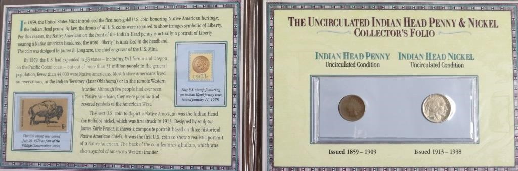INCIRCULATED INDIAN HEAD COIN SET