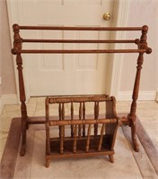 Maple Quilt Rack & Magazine Stand