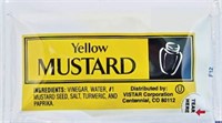 5x Vistar Individual Mustard Condiment Packets