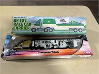 BP Toy Race Car Carrier- Fireball Roberts Hauler