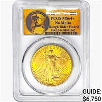 1908 $20 Gold Double Eagle PCGS MS64+ No Motto