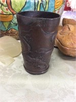Handmade metal cup