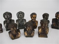 Lot (9) Lincoln Souvenir Busts