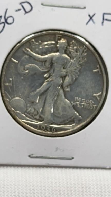 Of) 1936-D walking liberty half dollar condition