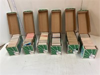 5 boxes full of random baseball & hockey cards