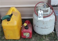gas cans/propane tank