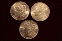 3pc 1888 Morgan Silver Dollars